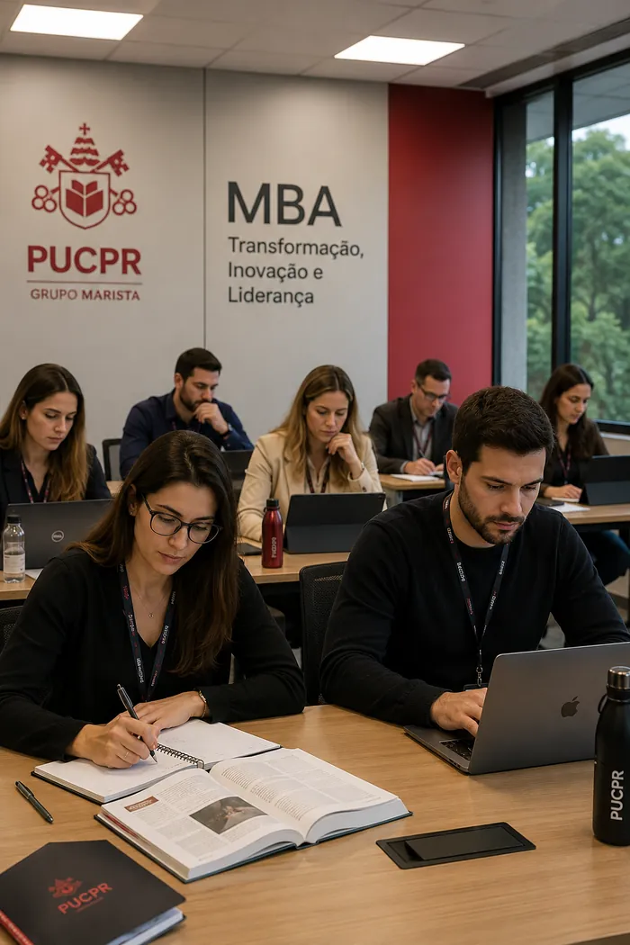 Turma de MBA da PUCPR em sala de aula