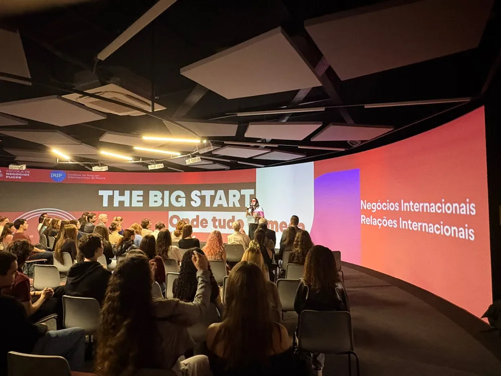 Plateia do evento The Big Start, na PUCPR