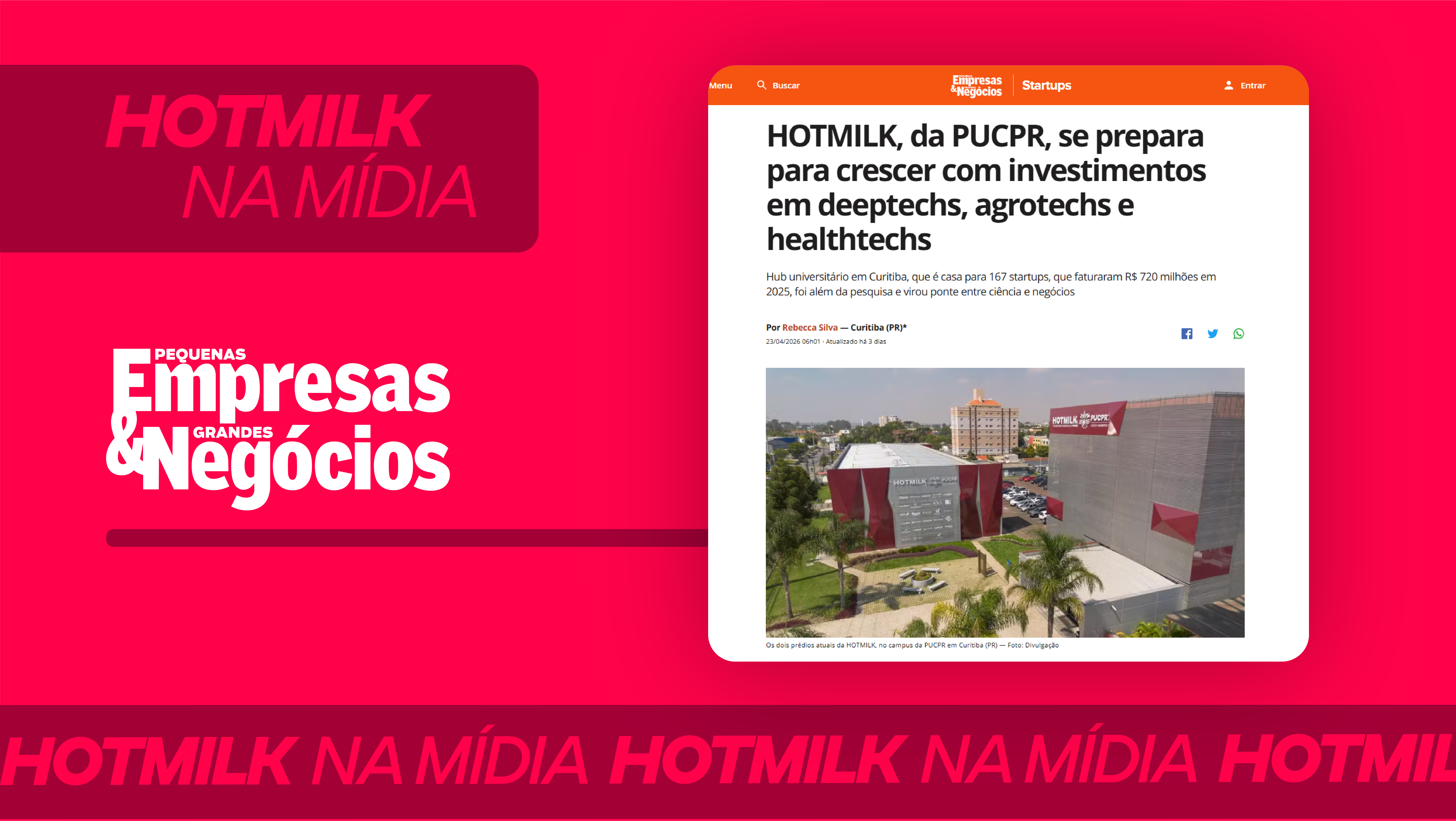 HOTMILK na Mídia: Pequenas Empresas e Grandes Negócios